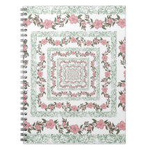 Grönt Rosa Gräns Retro Y2K 70 s Flower Mönster