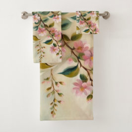 Grönt Rosa Gren Bath Towels