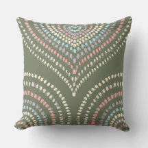 grönt rosa gult blå Concentric Hearts Rainbow