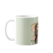 Grönt Rosa Klänning Damhatt