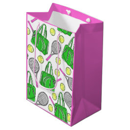 Grönt Rosa Tennis Racquet Bag Preppy Gift Bag