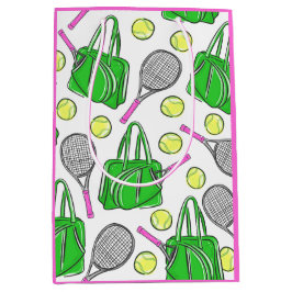 Grönt Rosa Tennis Racquet Bag Preppy Gift Bag