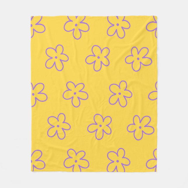 Grönt Rosa Tropical Blommigt Botanical Vår Sommar Fleecefilt (Framsidan)