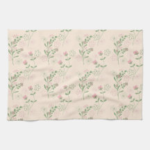 Grönt Rosa Tropical Blommigt Botanical Vår Sommar