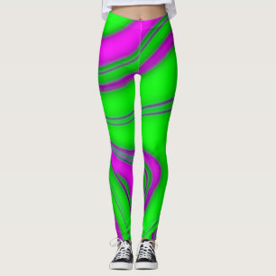 GRÖNT - ROSA VINKARARE LEGGINGS