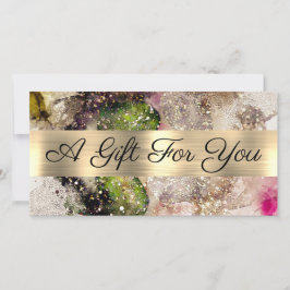 Grönt Rosa Watercolor Gift Certificate