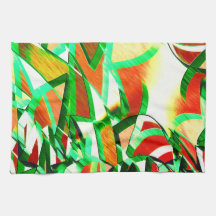 Grönt rosett band, munstycken på orangens korallba