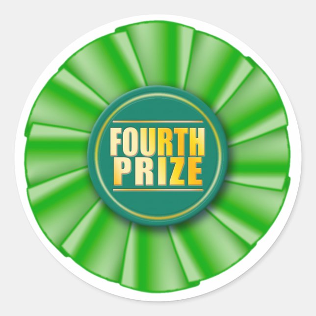 grönt rosette runt klistermärke (Framsida)