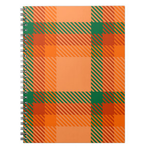 Grönt, rött, Orange och Beige Tartan Play Scottish Anteckningsbok