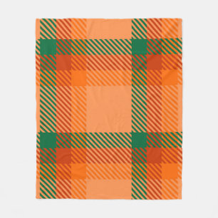 Grönt, rött, Orange och Beige Tartan Play Scottish Fleecefilt