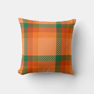 Grönt, rött, Orange och Beige Tartan Play Scottish Kudde