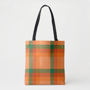 Grönt, rött, Orange och Beige Tartan Play Scottish Tygkasse