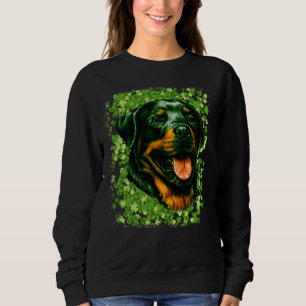 Grönt Rottweiler Hund aveln St Patrick S Day Hund T Shirt