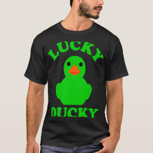 Grönt Rubber Anka Quack Lucky Ducky Animal Graphic T Shirt