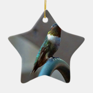 Grönt Ruby Little Hummingbird Julgransprydnad Keramik