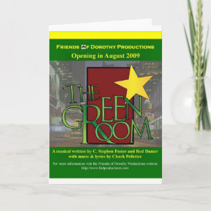 Grönt Rumshälsningskort Kort