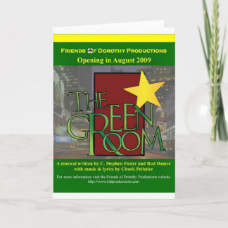 Grönt Rumshälsningskort Kort