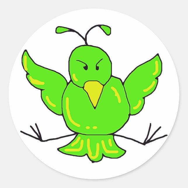 grönt runt klistermärke (Framsida)