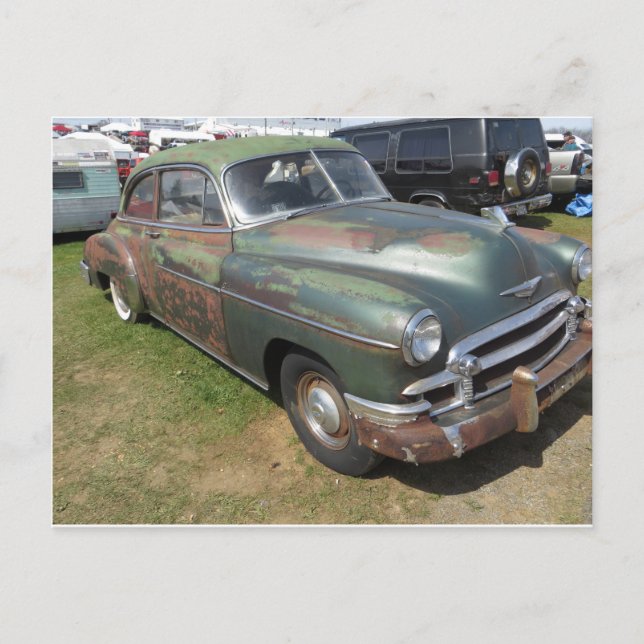 Grönt Rustbucket Vykort (Framsida)