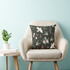 Grönt Rustic Dove Helgdag Dekorativ kudde