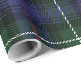 Grönt Rustic Klan Mackenzie Tartan Presentpapper