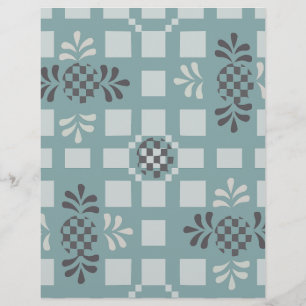 grönt rutigt mönster :