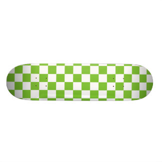 Grönt rutigt Skateboarddäck för svart & för vit Mini Skateboard Bräda 18,5 Cm