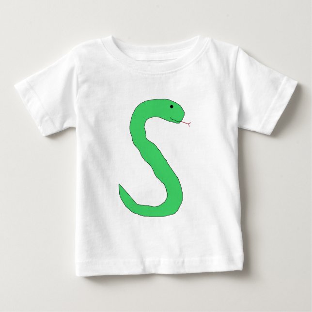 Grönt S Snake-kläder Tee Shirt (Framsida)