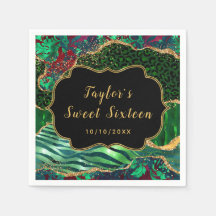Grönt Safari Agate Sweet sixteen