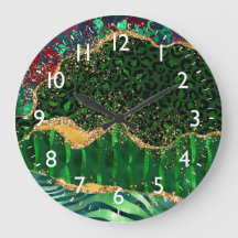 Grönt Safari Animal Print Agate