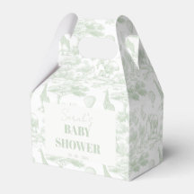 Grönt Safari Toile D Jouy Jungle Theme Baby Shower