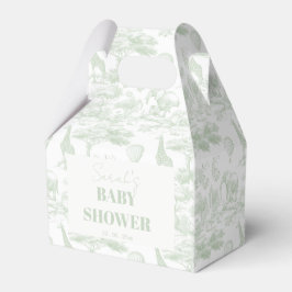 Grönt Safari Toile D Jouy Jungle Theme Baby Shower Presentaskar