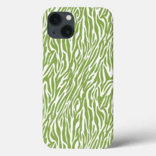 Grönt Safari Zebra tryck