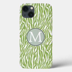 Grönt Safari Zebra tryck