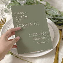 Grönt Sage Minimalist Elegant bröllop