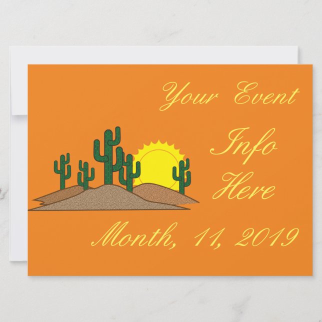 Grönt Saguaro Cactus Desert Sunset Thunder_Cove (Framsida)