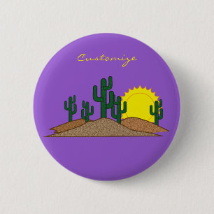 Grönt Saguaro Cactus Desert Sunset Thunder_Cove Knapp