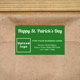 Grönt Saint patrick Business Rectangle-etikett Rektangulärt Klistermärke