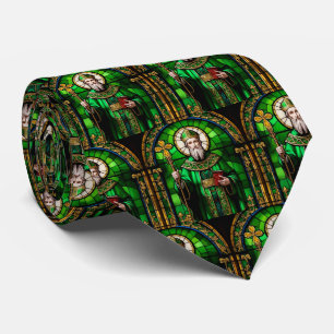Grönt Saint patrick St patricks day, glasskikt Slips