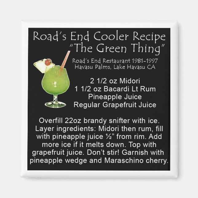 Grönt Sak Recept Magnet (Framsidan)