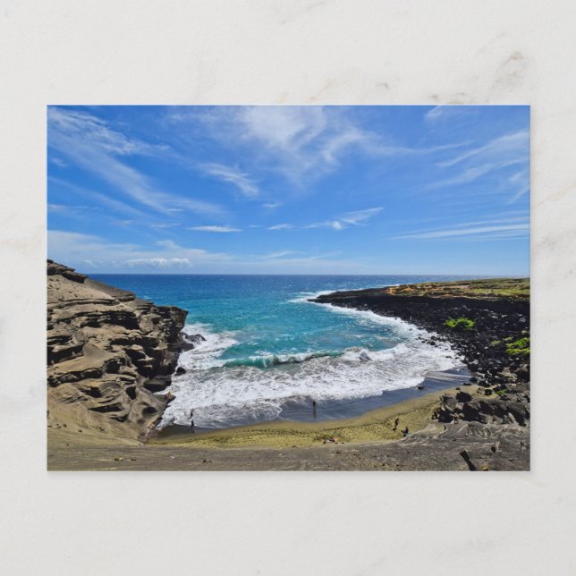 Grönt Sand Beach - Big Island, Hawaii - vykort (Framsida)
