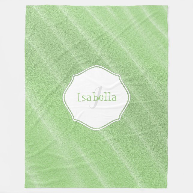 Grönt Sand Ripples Personlig Fleece Blanket (Framsidan)