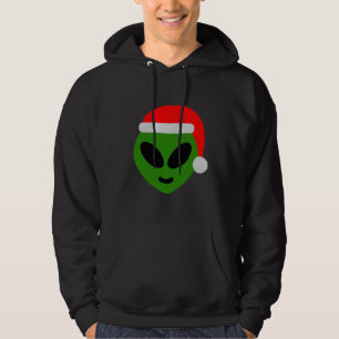 grönt Santa utomlands emoji Hoodie