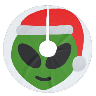 grönt Santa utomlands emoji Julgransmatta Borstad Polyester