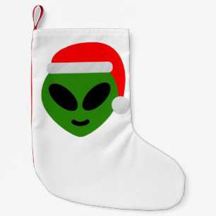 grönt Santa utomlands emoji Liten Julstrumpa