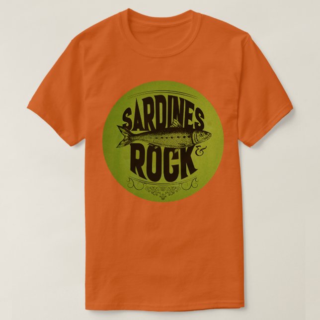 Grönt Sardines Sten T Shirt (Design framsida)