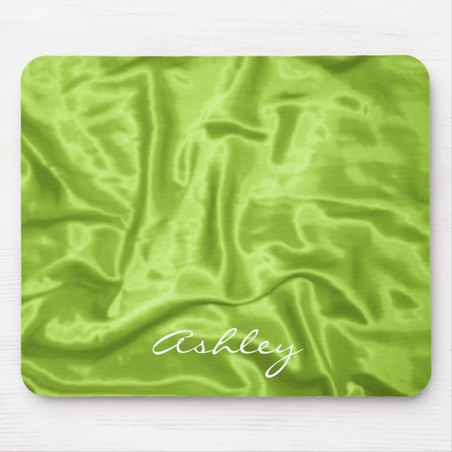 Grönt Satin - Computer Mousepad Musmatta (Framsidan)