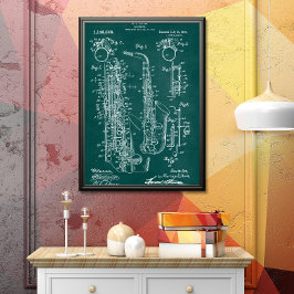 Grönt | Saxofonpatent Poster