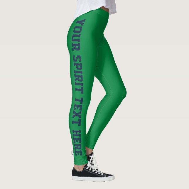grönt School Spirit Leggings Anpassningsbar Blue T (Höger)
