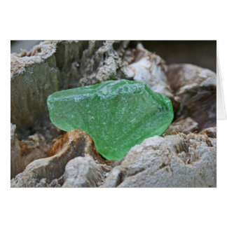 Grönt Sea Glass Hälsningskort